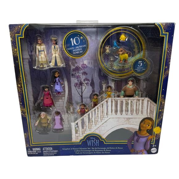 10 Mini Dolls + 5 Animal Friends. Disney Wish. Kingdom Of Rosa’s Character Set - Picture 1 of 2